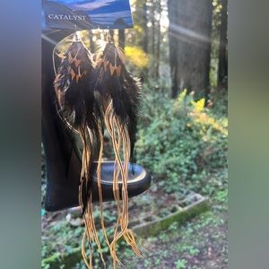 Feather Earrings Xl extensions nwt